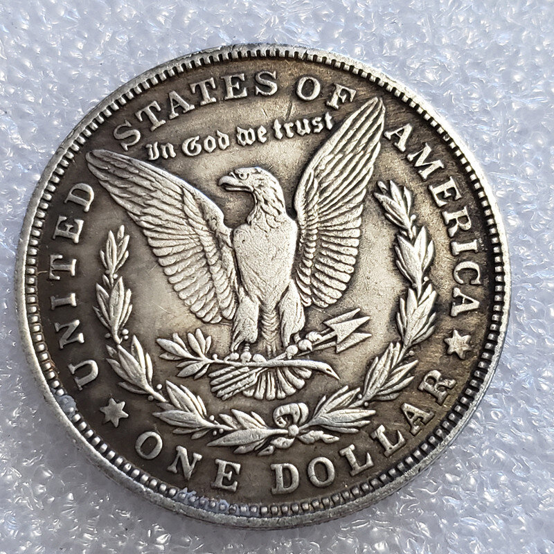 เหรียญ1921คริสต์มาสสุดหรูเหรียญศิลปะ1ดอลลาร์สหรัฐเหรียญคู่รักแสนสนุกเหรียญที่ระลึกเหรียญนำโชค + ถุงซานตา