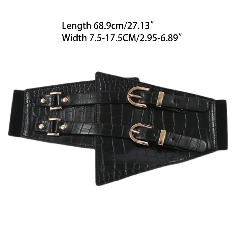Corset Wide PU Leather Cummerbunds Strap Belt for Women Body Shaping Girdle