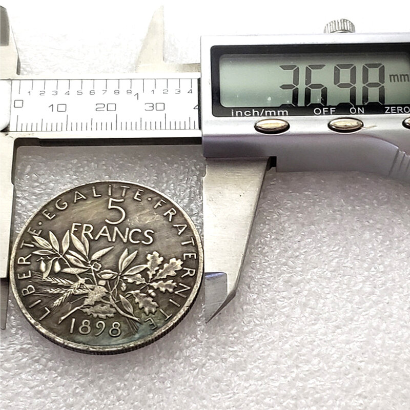 Luxury 1898 French Republic Empire Half-Dollar Couple Art Coin/Nightclub Decision Coin/Lucky Commemorative Pocket Coin+Gift Bag