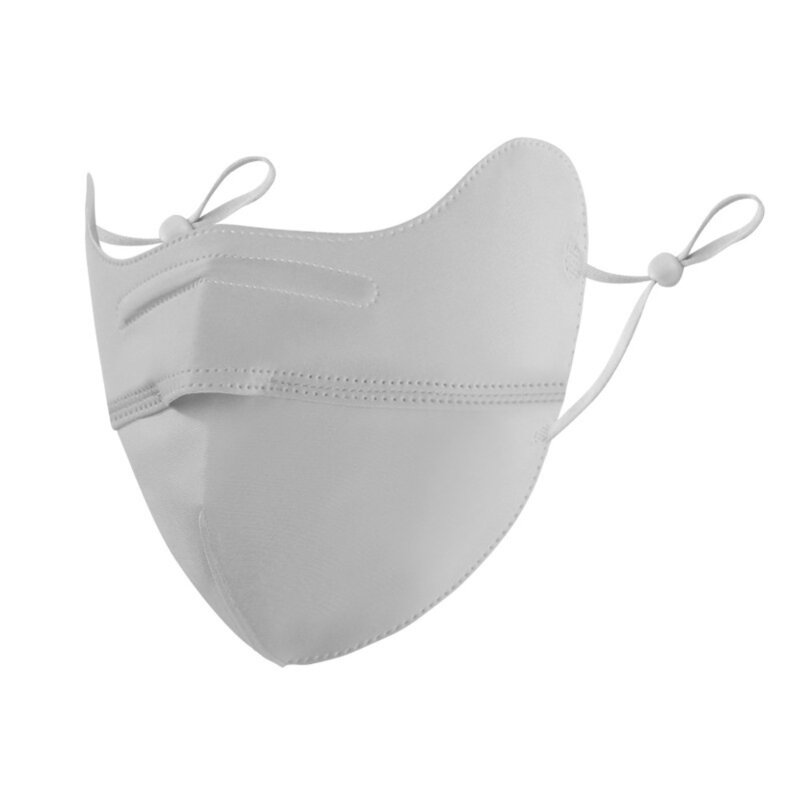 Masker Wajah Anti-UV, hadiah syal pelindung wajah pengendara bernapas sutra es
