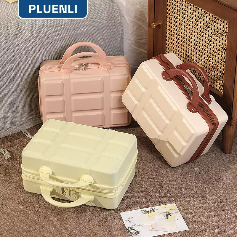 Pluenli retro koffer kosmetik koffer kleiner koffer damen mini geschenk kleines leichtes passwort