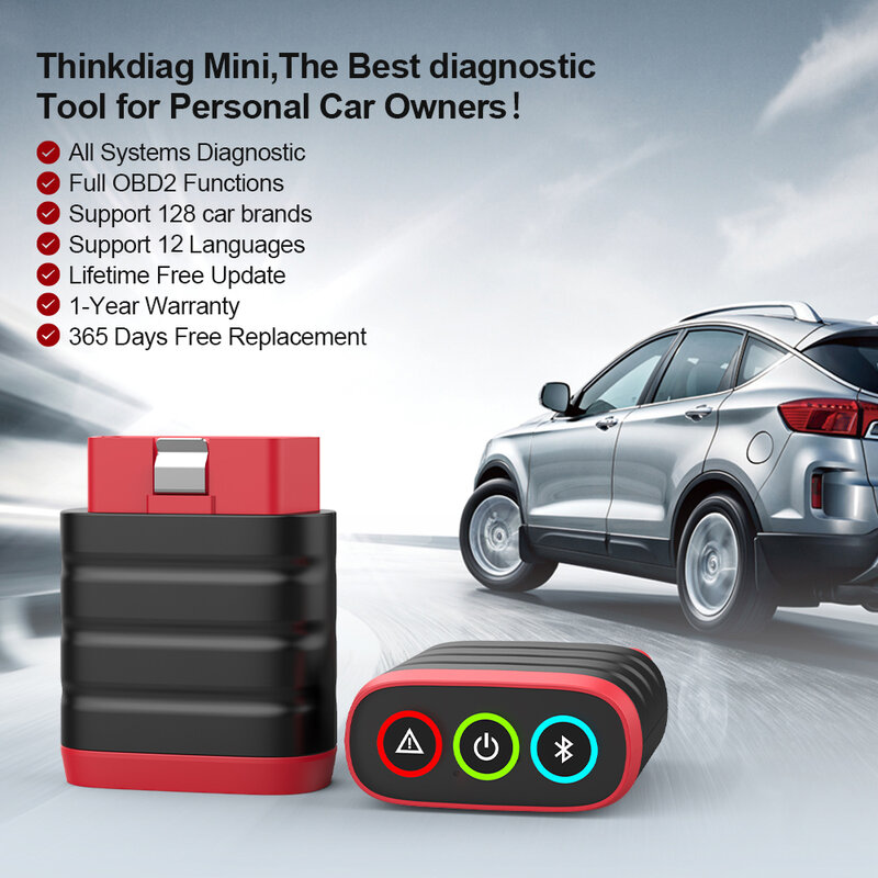 THINKCAR – THINKDIAG MINI Scanner pour voiture, outil de Diagnostic automobile, lecteur de Code, PK ELM327