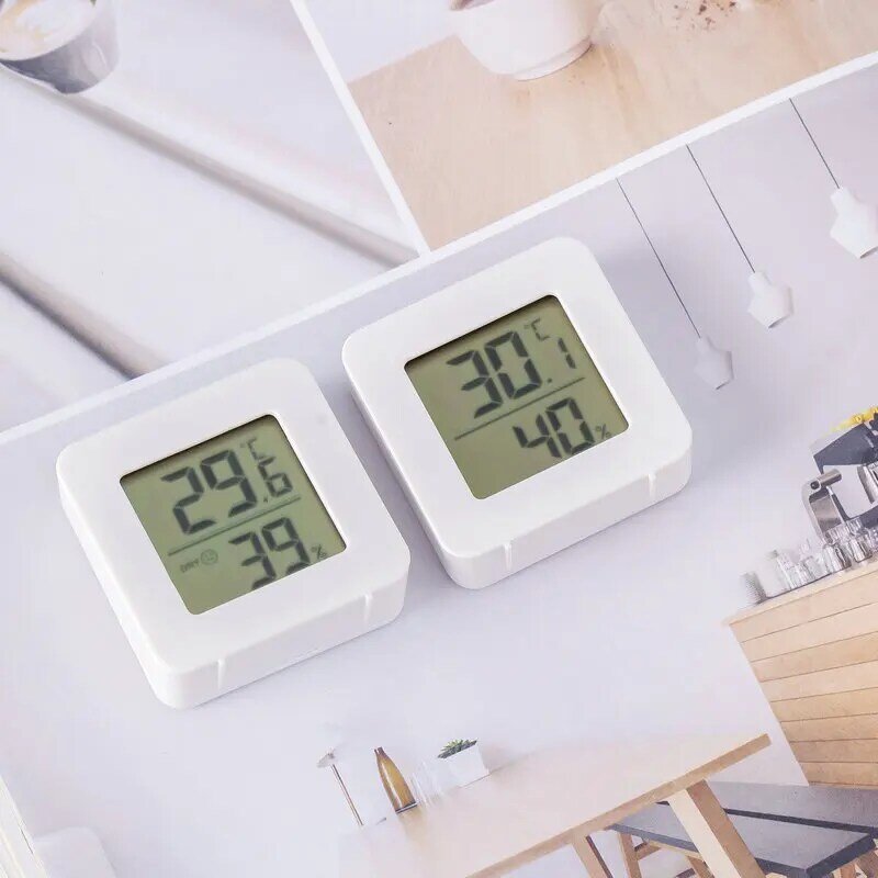 Higrómetro electrónico para interiores, termómetro húmedo y seco para habitación de bebé, pantalla digital, medidor de temperatura de habitación montado en la pared