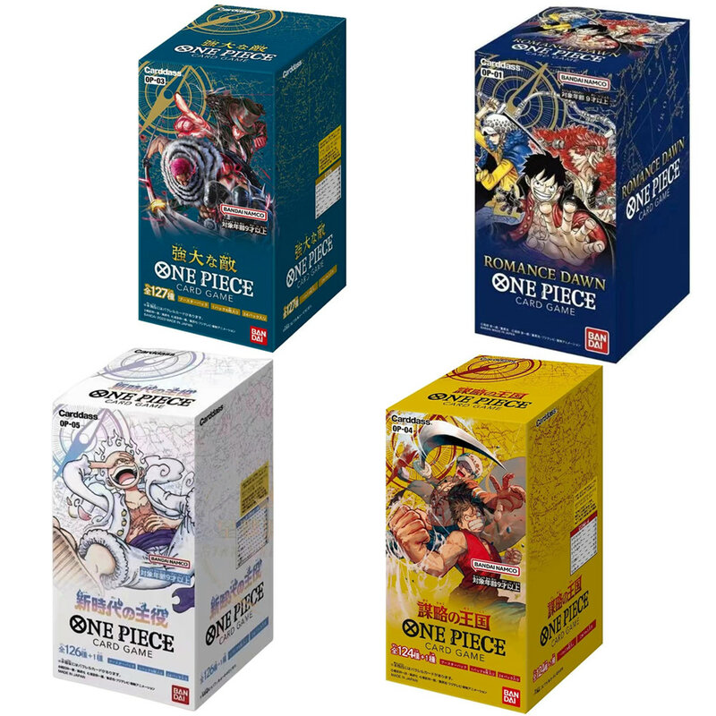 Japonês Anime Coleção Cartões para Crianças, One Piece, Cartão ROMANCE DAWN, Brinquedo Raro de Presente de Natal, OP-01, 02, 03, 1 Pc