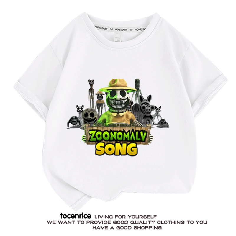 Kids' Short Sleeve Cartoon T-Shirt - New Game Zoonomaly' - Boys' and Girls' Tops, Children's Shirt  Baby Short Sleeve Clothes