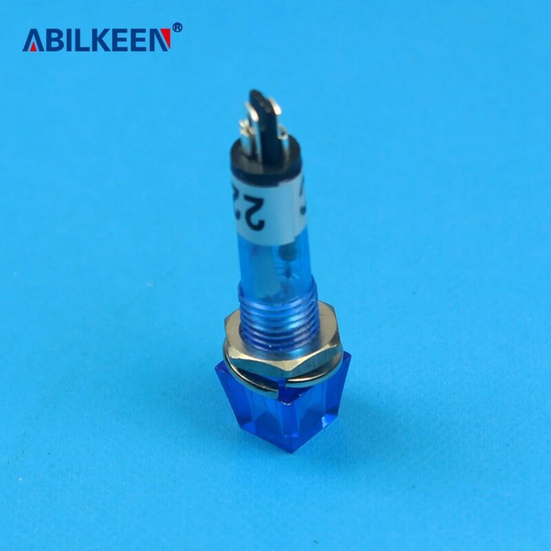 ABILKEEN 12V 10mm Aperture Different Color Led Indicator Plastice Light