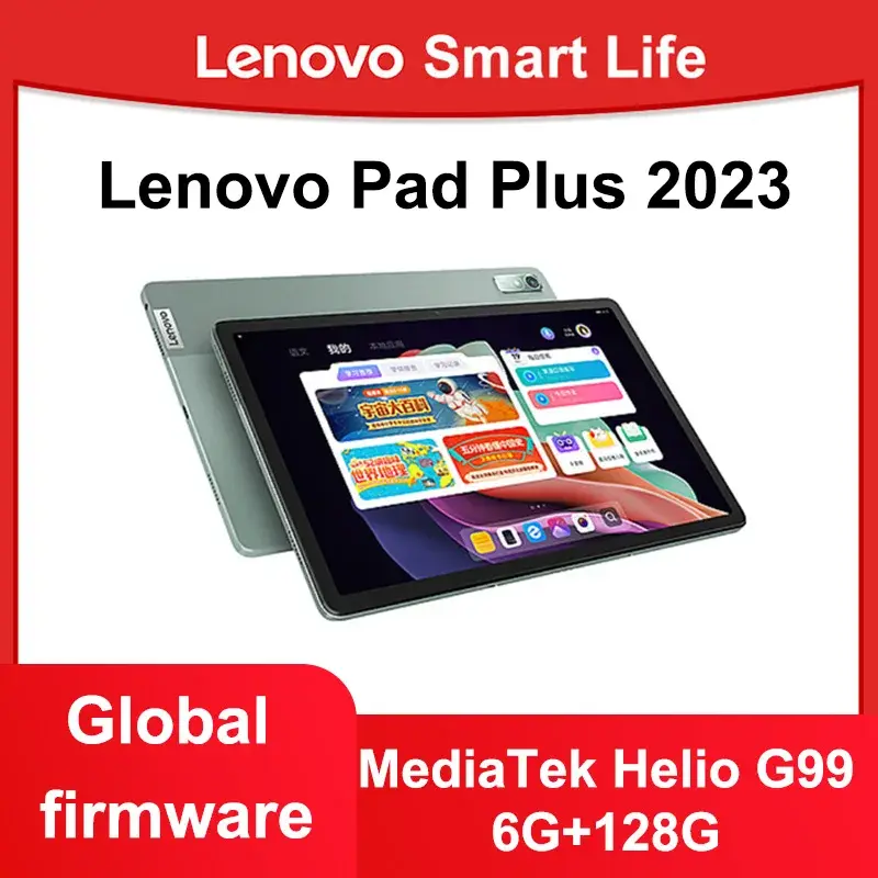 Lenovo-グローバルファームウェアオリジナルパッドプラス、Android Google Play、mediatek helio g99、6GB、128 GB、11.5インチ液晶画面、7700mah、2023