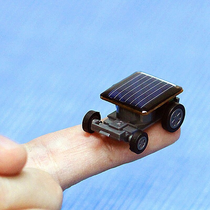 5X High Quality Smallest Mini Car Solar Power Toy Car Racer Educational Gadget Children Kid's Toys Solar Power Toy Black