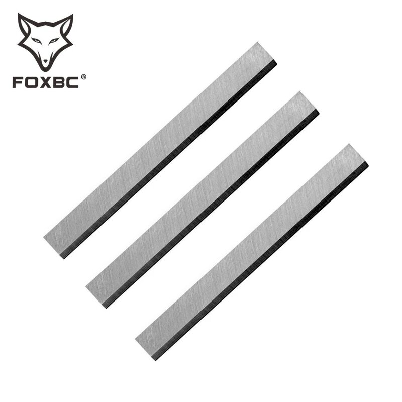 FOXBC-cuchillos Jointer de 155x17x3mm, Juego de 3 hojas de cepilladora de madera para carpintería, reemplazo de Scheppach passend füc6 06