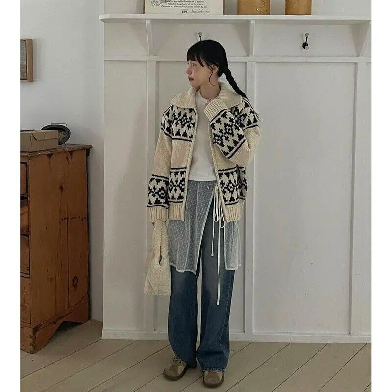 HOUZHOU-saias de renda floral vintage para mulheres, Fairycore Gyaru, saia de bandagem de moda coreana, streetwear feminino, Y2K Grunge, novo, 2024