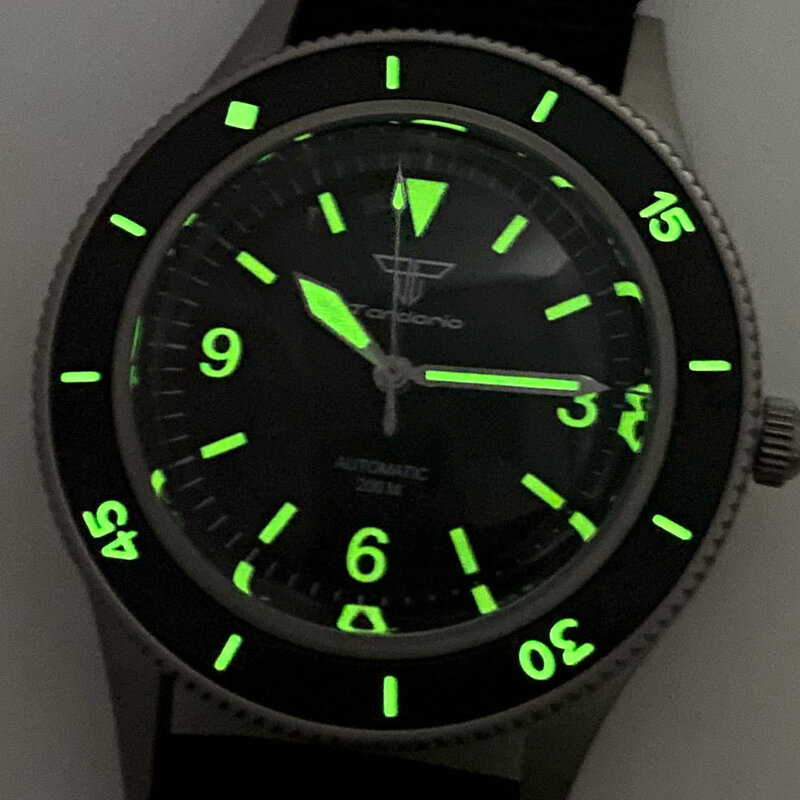 Dive Domed сапфировое стекло винтажные модные часы дайвер механические часы мужские S NH35 оранжевый ручной Пескоструйный