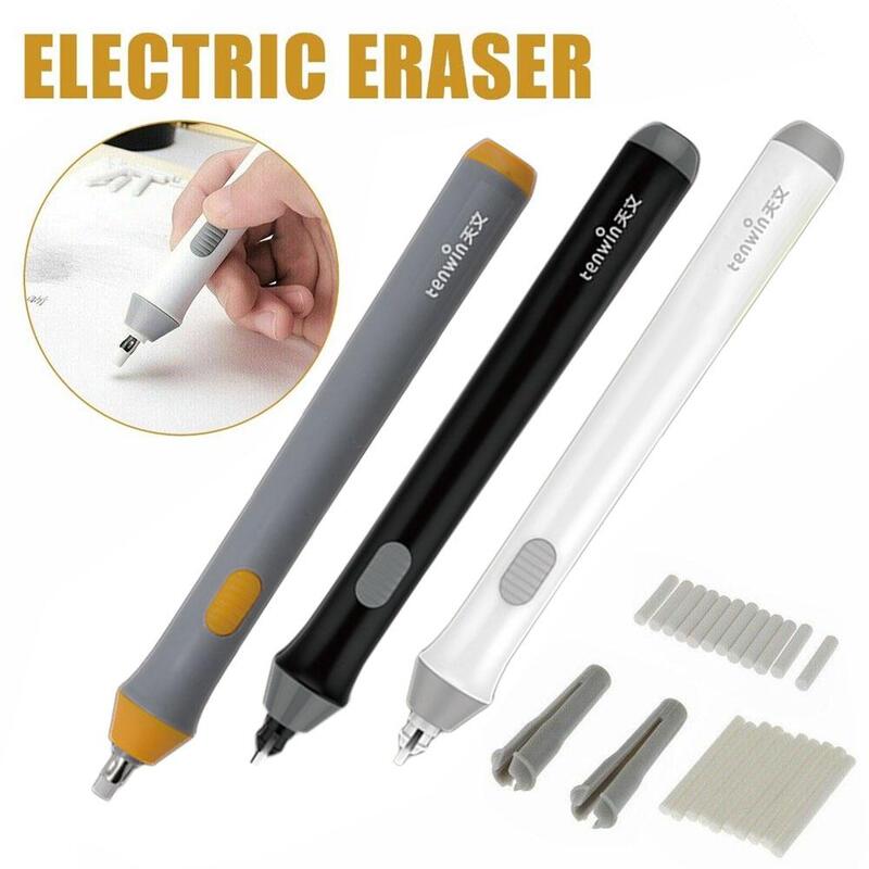 طقم ممحاة قلم رصاص كهربائي قابل للتعديل ، يبرز تأثيرات محو لرسم الرسم ، عبوات مطاطية 22 قطعة ، Eras T2L5 كهربائي