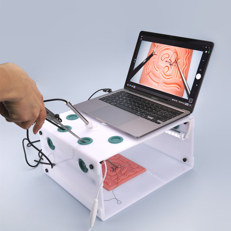 Suporte da agulha da câmera dos instrumentos da caixa de treinamento do simulador laparoscópico