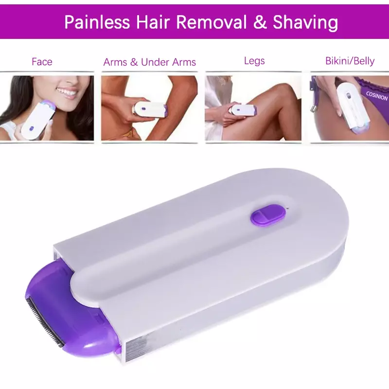 Professional Painless Skin Touch Tactile Hair Trimmer Para As Mulheres Rosto Perna Bikini Hand Body Electric Shaver Depilator