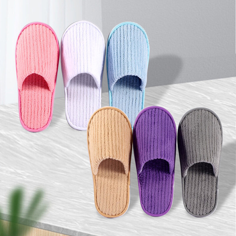 Winter Slippers Men Women Hotel Disposable Slides Home Travel Sandals Footwear Sandals Hospitality Guest Slippers Wholesale