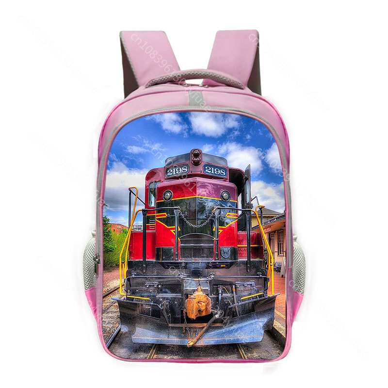 Zaino con stampa locomotiva/treno a vapore borse da scuola per bambini per treno per adolescenti zaino per auto zaini per Laptop per studenti borsa per libri