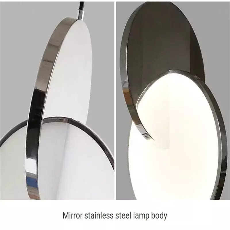 Round LED Ring Lamp for Home Decoration, Pendant Lights, Bedside Table, Dining Kitchen Fixture, Modern Mirror, Indoor Accessories