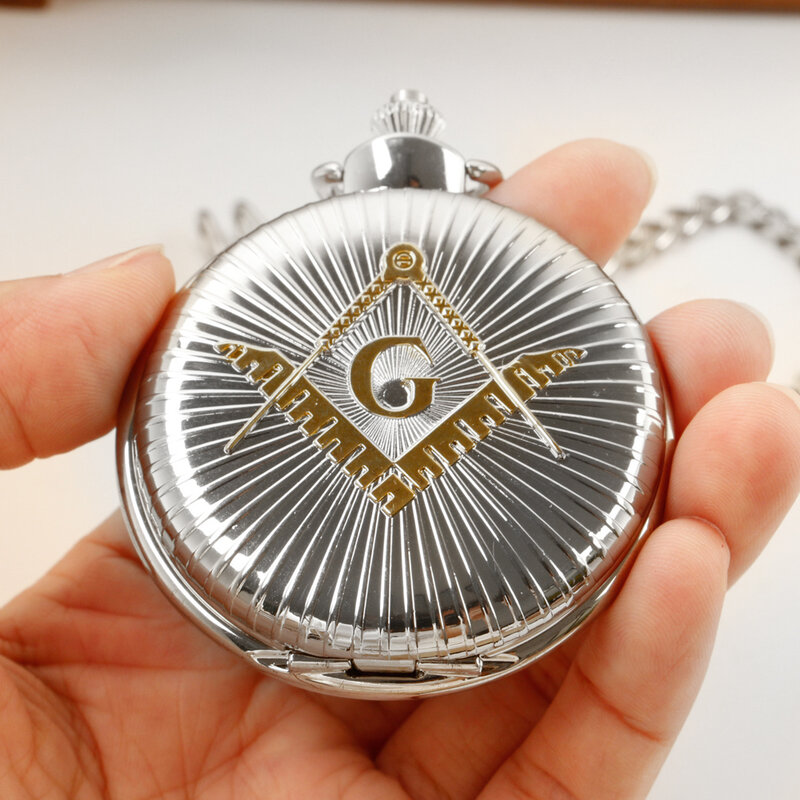 Wysokiej jakości luksusowe srebrny kwarcowy zegarki kieszonkowe moda męska naszyjnik damski z wisiorkiem łańcuch zegarek kieszonkowy