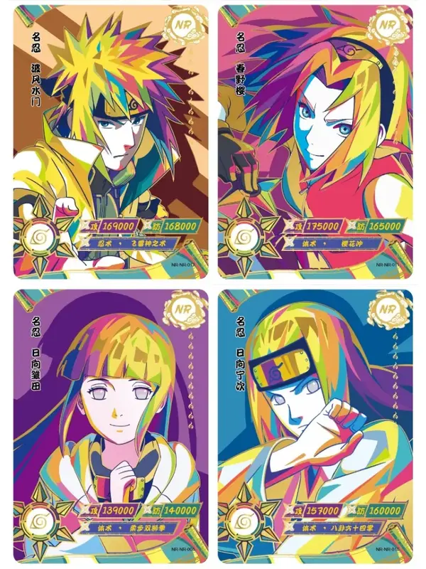 Kartu Koleksi karakter Anime Kisame Sasori nyeri Hidan hoshiguri kartu MR NR Naruto langka hadiah mainan anak-anak