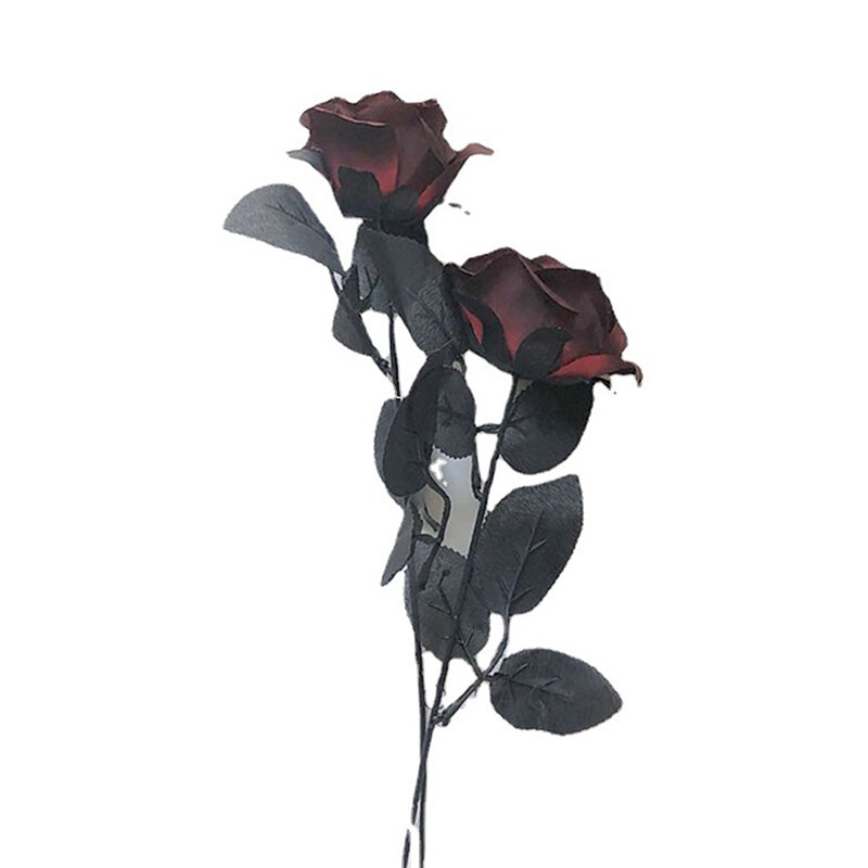 Gótico Black Rose Flores Artificiais, Valentine Roses, Decorações Home, Simulação Flores, 1pc