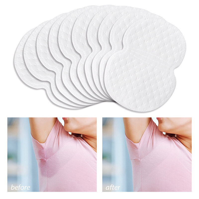 50 Pcs Unisex Sweat Pads Summer Deodorants Underarm Anti Perspiration Sweat Pads Disposable Armpit Absorb Sweat Shield Pads