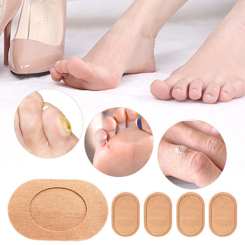 6Pcs/set Cotton Foot Calluses Removal Anti Friction Adhesive Stickers Invisible Foot Care Patches Heel Protector Cushion Pad