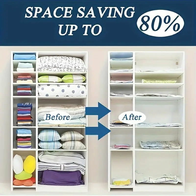Vacuum storage bag space saving bag for clothes, mattresses, blankets, duvets, pillows, quilts, travel, moving