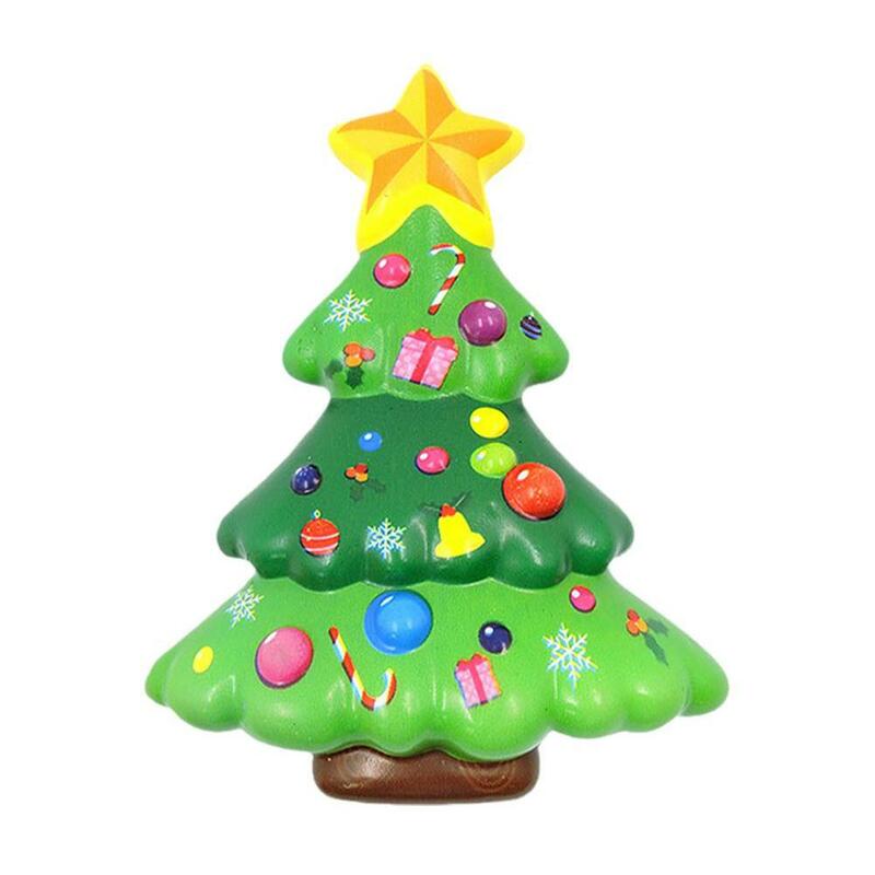 1 buah mainan untuk anak-anak hadiah Natal Santa Claus manusia salju rusa pohon Natal lucu lambat naik stres Relief mainan Remas O2L5