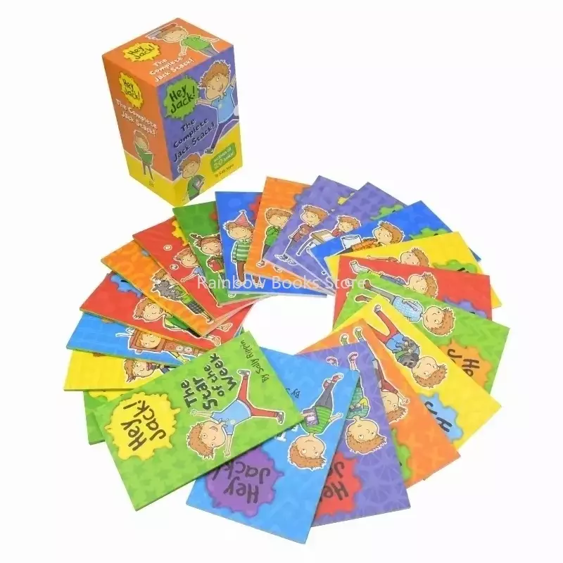 20 pz/set Hey Jack! The Complete Jack Stack English Picture Story Book children's Bridge Chapter Reading Kids Gift Box Libros