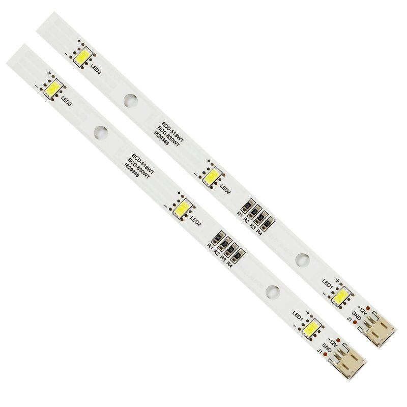 1 buah kulkas Freezer LED Strip Light Bar untuk Kongsheng/HISENSE E349766 MDDZ-162A 1629348 DC12V 2W HCDM415LC