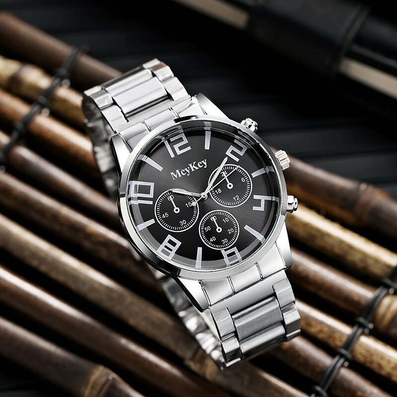 Mens Steel Strip Casual Fashion Watch Strap Watch For Gift Giving Vintage  Outdoor  Electronic Watch   Classics  Stainless Steel