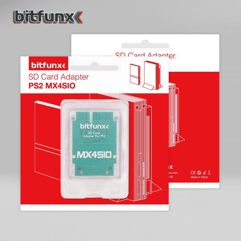 อะแดปเตอร์การ์ด SD SIO2SD MX4SIO bitfunx สำหรับ PS2 Sony PlayStation 2คอนโซล