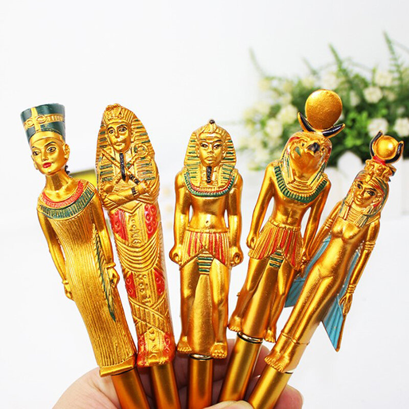 Египетская шариковая ручка фараона с синими чернилами Горячее тиснение для мам