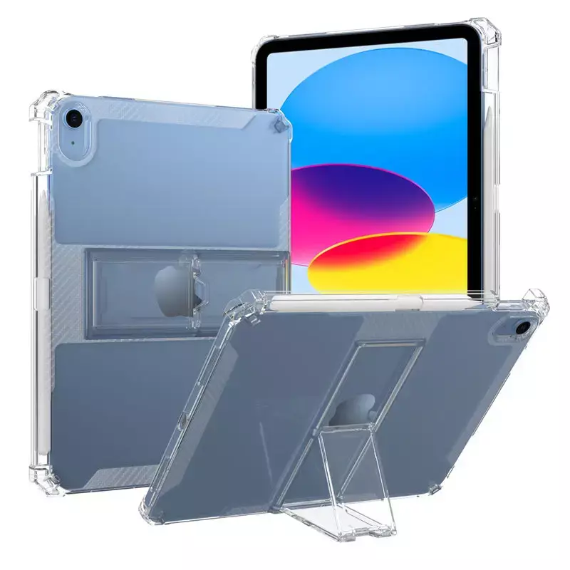 Suitable for IPad Pro11 Protective Case 10.2 Fall-proof Transparent 10.9 Pen Slot Mini6 with Bracket Shell  tablet  TPU  Soft