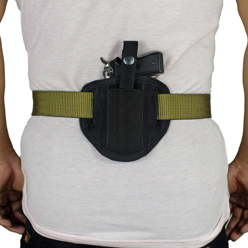 Sarung pistol taktis Universal, Sarung pistol tangan kanan kiri 6 posisi, tas pinggang berburu Airsoft Glock