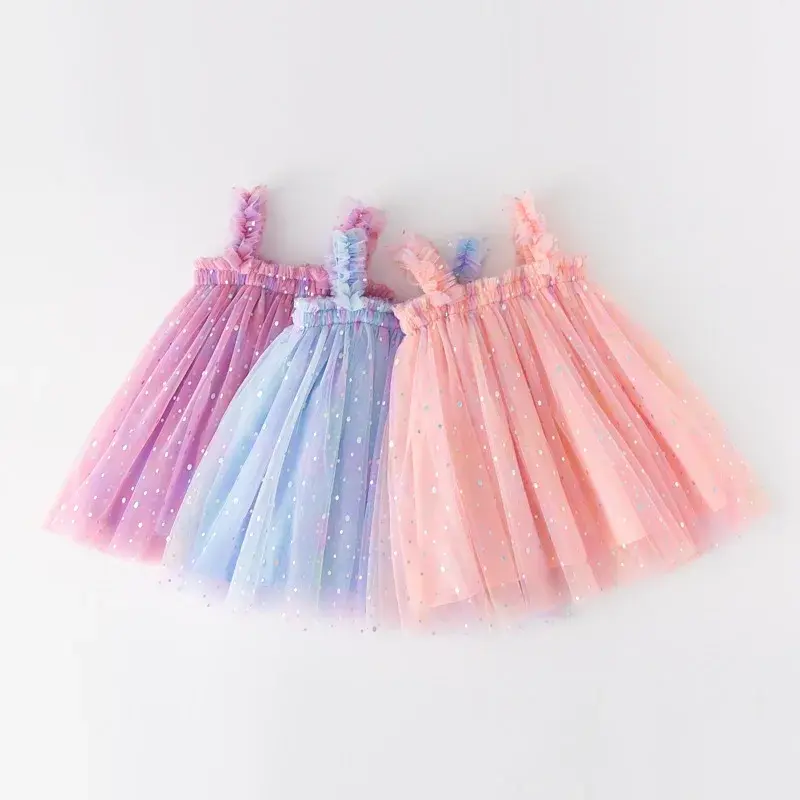 New Baby Girl Dress Fashion Suspenders Embroidery Small Floral Sweet Cute Princess Dresses 1St Birthday Girl Skirt Gift