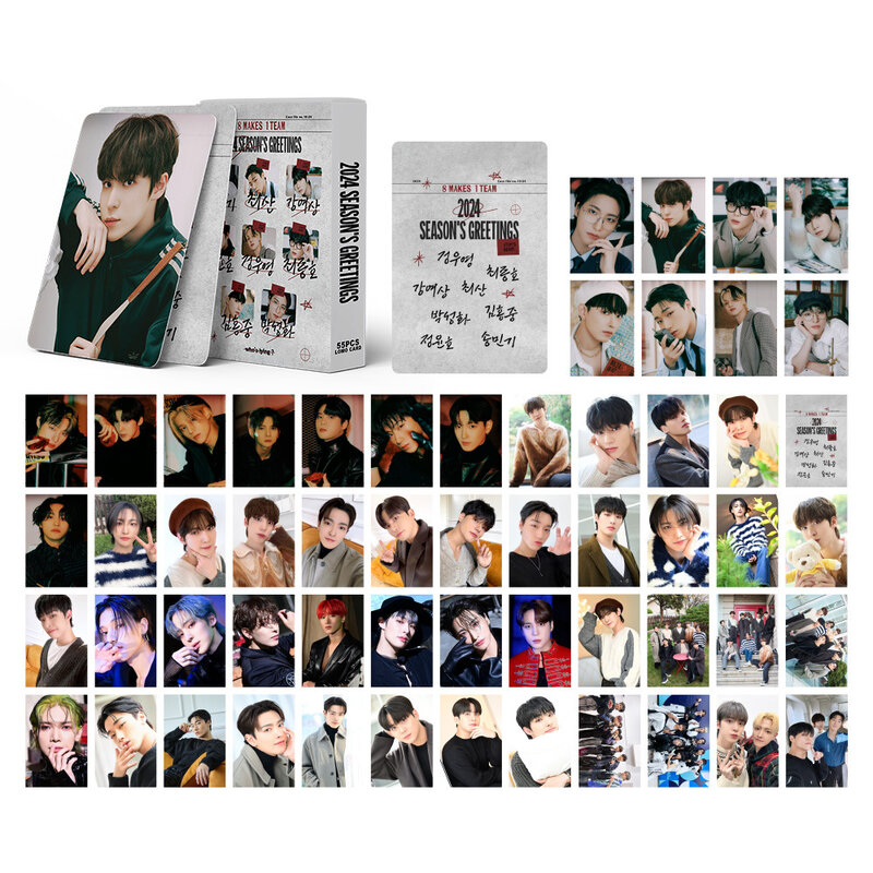 54 Buah/Set Kpop ATEEZ Luar Kartu Lomo Kualitas Tinggi HD Kartu Foto untuk Penggemar Koleksi Hadiah K-pop ATEEZ Merayakan Album Kartu Pos