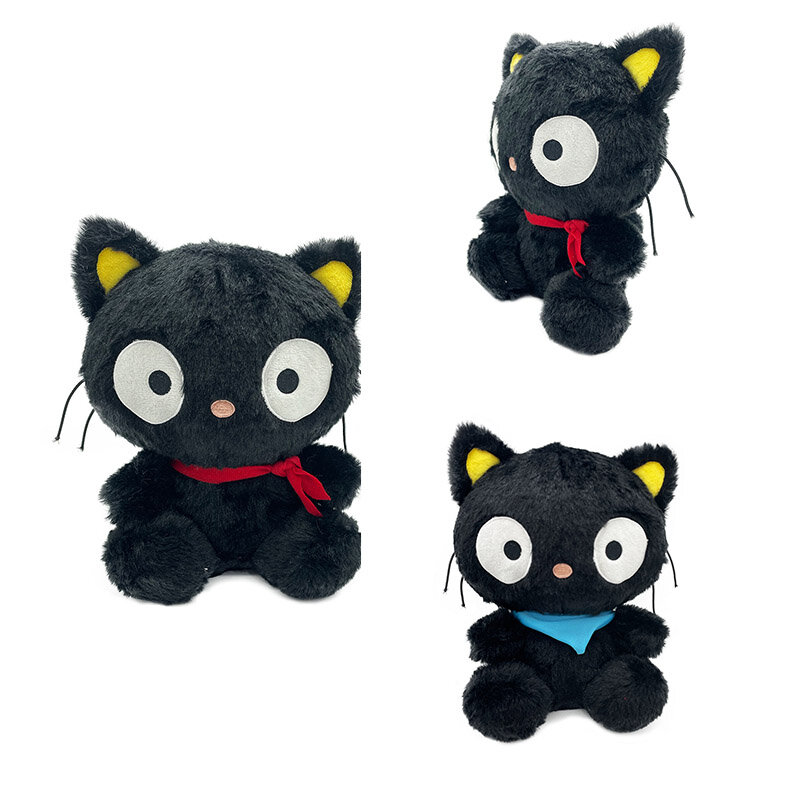 10in Kawaii الكرتون أفخم لعبة لينة لطيف القط الأسود محشوة الحيوانات دمية أفضل هدية لمحبي والأطفال عيد ميلاد