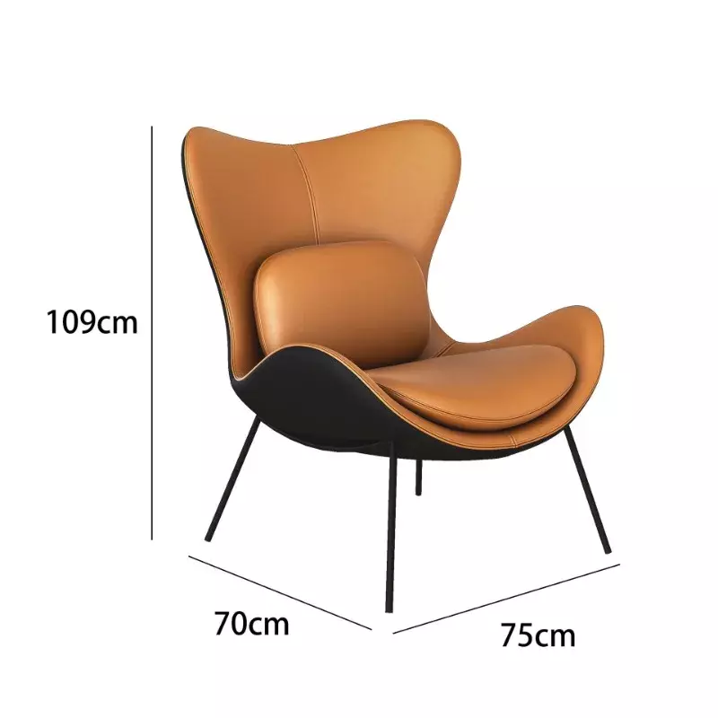Кресло Wingback для гостиной, роскошное кожаное водонепроницаемое кресло для гостиной, стул для пола, спальни, мебель для дома