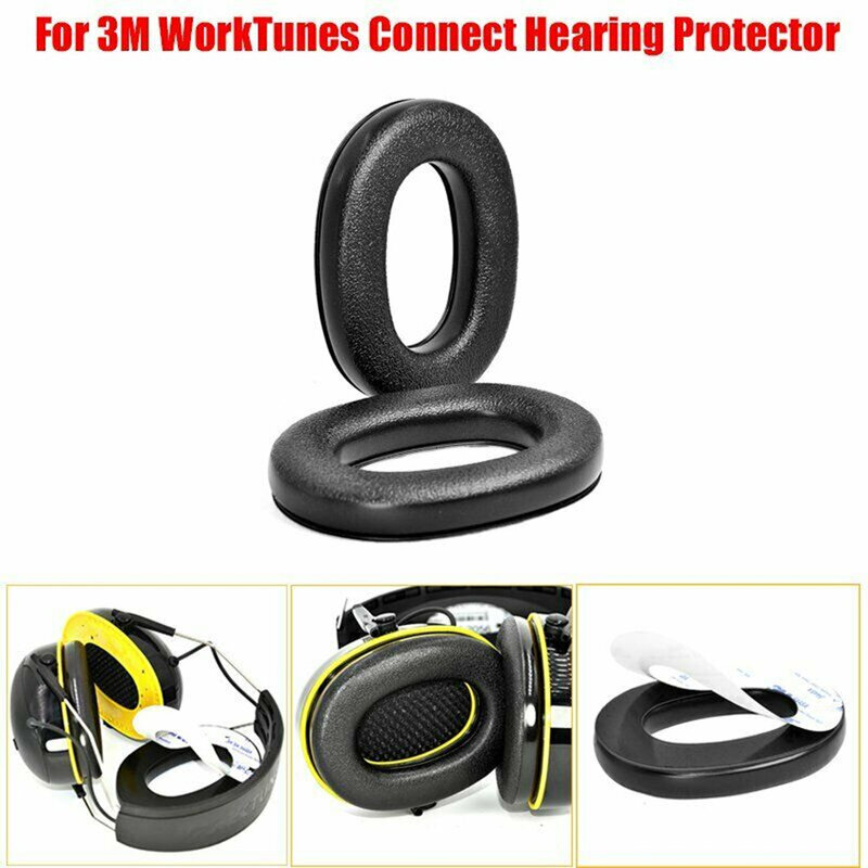 Bantalan telinga pengganti, Earmuff untuk 3M WorkTunes Connect pelindung pendengaran penutup kedap suara Headphone bantalan telinga spons