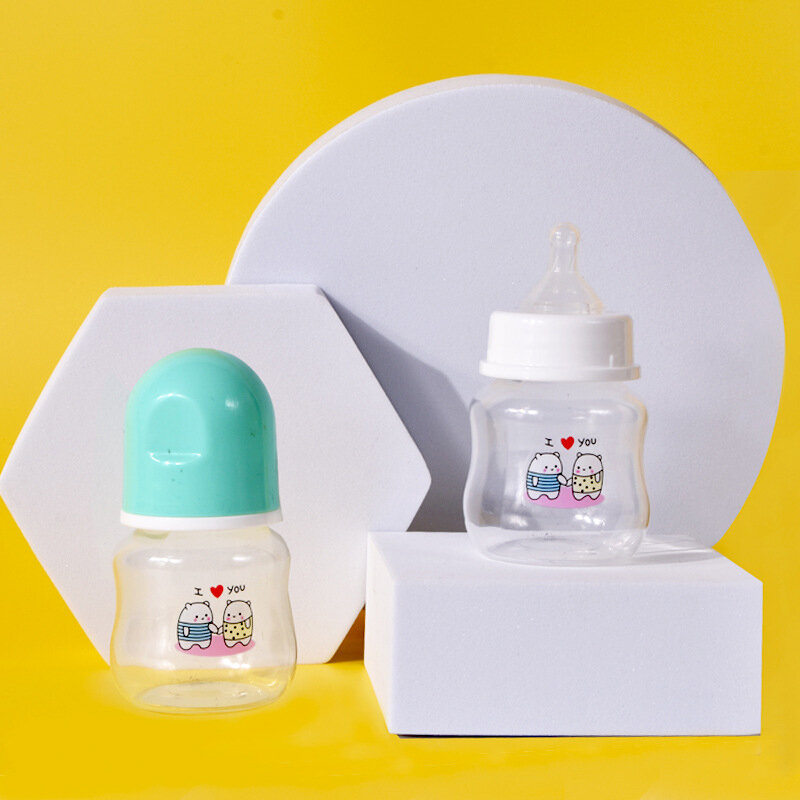 Mini biberon 50ML per neonato sicuro neonato bambini allattamento alimentatore succo di frutta bottiglie di latte forniture per neonati