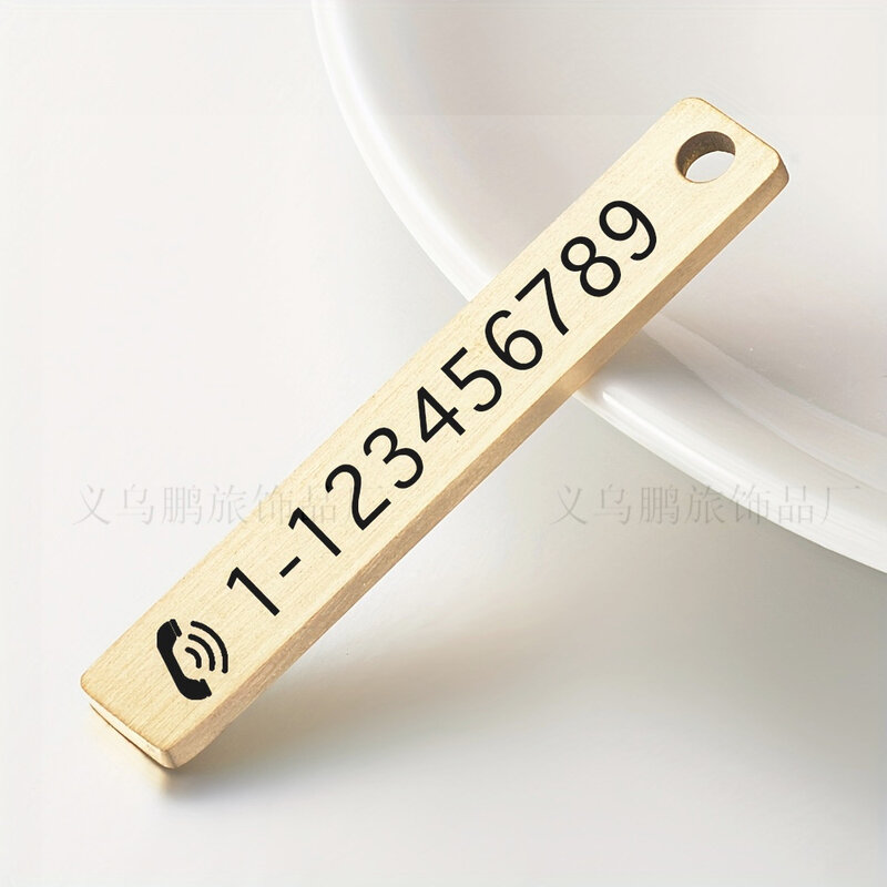 พวงกุญแจรถยนต์ทำจากสเตนเลสขัดเงาด้าน60มม. พวงกุญแจป้ายชื่อหมายเลขโทรศัพท์ด้วยเลเซอร์สองด้าน