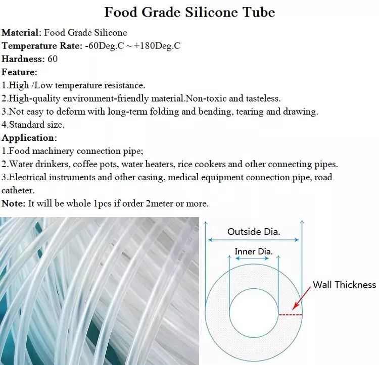 Tubo de silicona Flexible para refrescos, manguera de goma de grado alimenticio, 1 metro, 2, 3, 4, 5, 6, 7, 8, 9, 10mm, Conector de agua