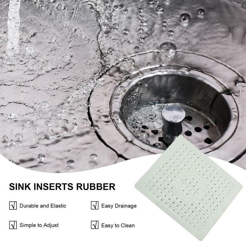 Cuttable Rectangle Rubber Kitchen Sink Mat, Drain Pad, Placemat, Elastic Mat, Protetor para Quartos, Salas de Jantar