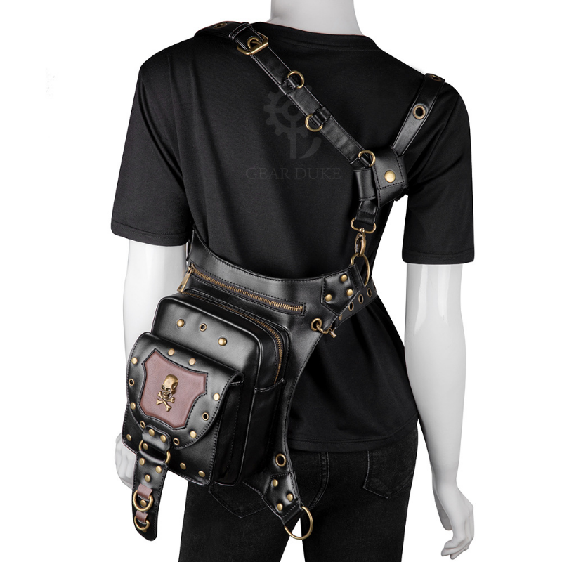 Chikage Rock Punk One torba na ramię Crossbody modowa czaszka na zewnątrz Casual piterek Unisex zestawy w talii