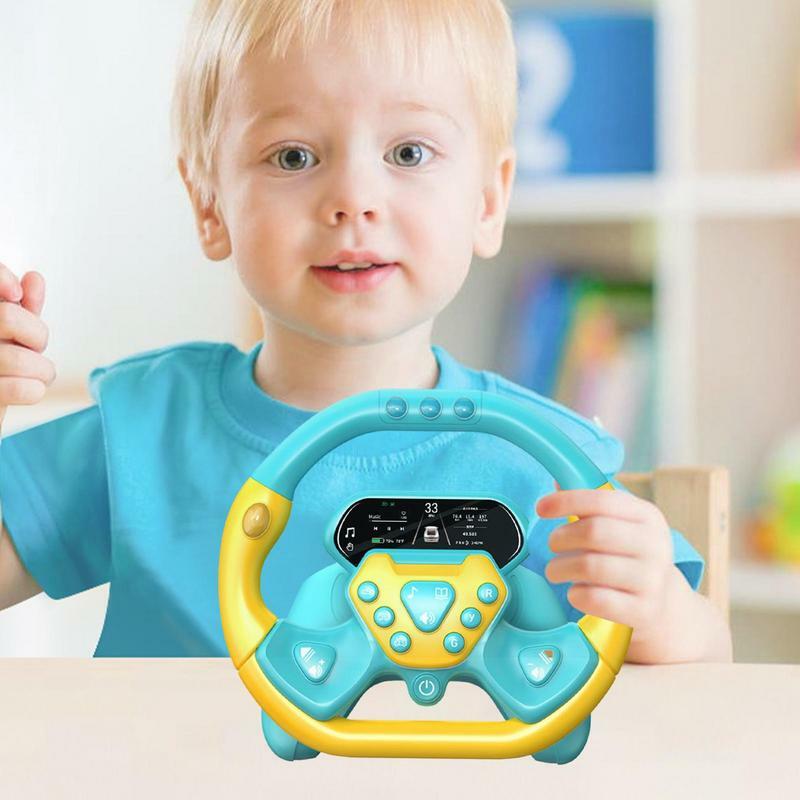 Игрушка с рулевым колесом электрическая имитация игрушка с рулевым колесом с светильник и звуковой обучающей игрушкой, вокальные игрушки для малышей, подарок