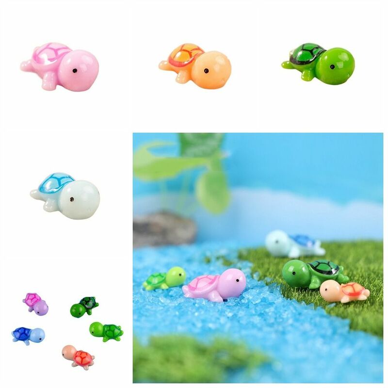 Miniaturas de tortuga, bonsái creativo, Mini muñeca de tortuga, juguete de regalo de resina