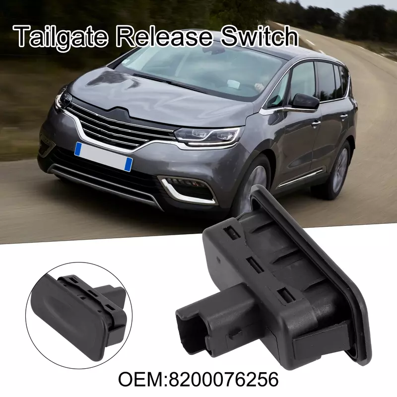 Switch Tailgate Handle Replacement Trigger Vehicle 2 Pins 8200076256 Black Boot For Megane MK2 MK3