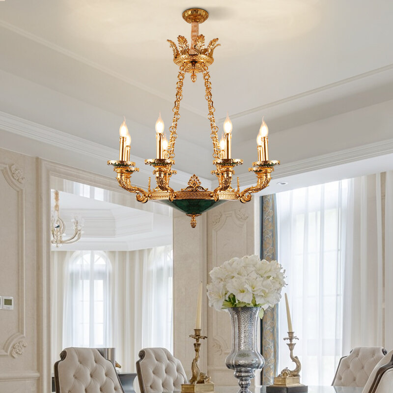 DINGFAN Cheap Price French Style Led Pendant Light Modern Hotel Villa Home Decorationgold Chandelier