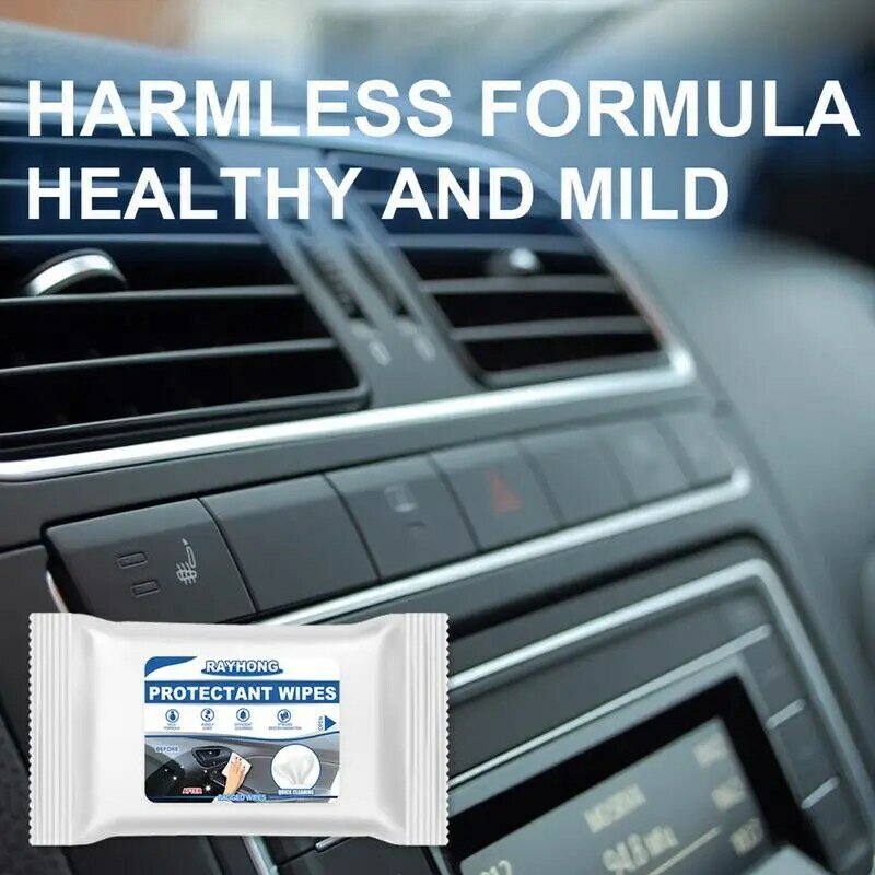 Auto Wipes Auto Cleaning Wipes For Car Care Wet Auto Wipes For Interior Powerful Car Cleaner Protectant Wipes For Console
